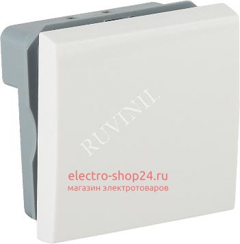 Выключатель модульный одноклавишный 45х45мм белый Рувинил АДЛ 13-904 Ruvinil  - магазин электротехники Electroshop