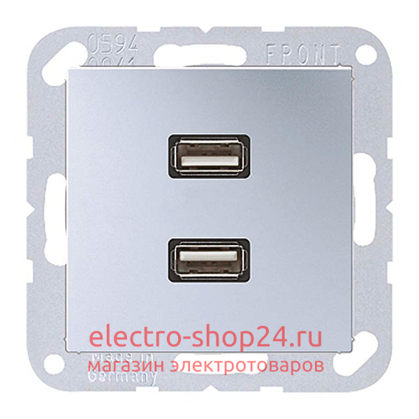 Розетка HDMI+USB Jung A Алюминий механизм+накладка MAA1163AL MAA1163AL - магазин электротехники Electroshop