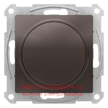Светорегулятор (диммер) поворотно-нажимной, LED, RC 400Вт Schneider Electric AtlasDesign, мокко ATN000623 - магазин электротехники Electroshop