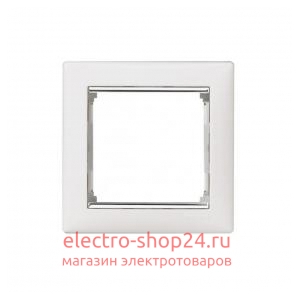 Рамка Legrand Valena 1 пост белый/серебряный штрих (770491) - магазин электротехники Electroshop