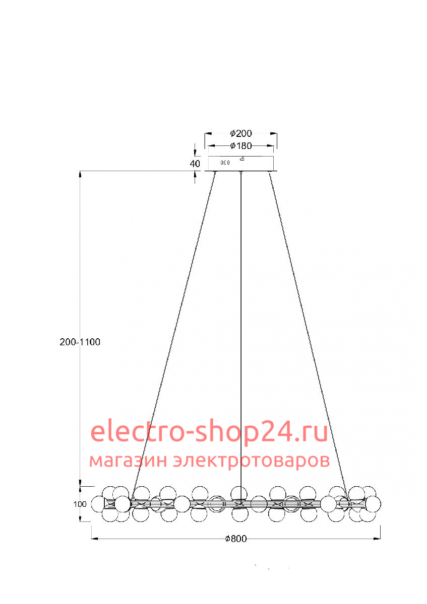 Подвесная люстра Maytoni Tessara MOD081PL-L60G3K MOD081PL-L60G3K - магазин электротехники Electroshop