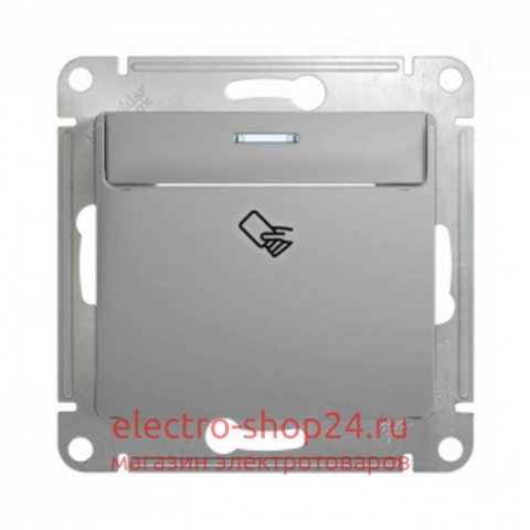 Карточный выключатель механизм SE Glossa алюминий GSL000369 GSL000369 - магазин электротехники Electroshop