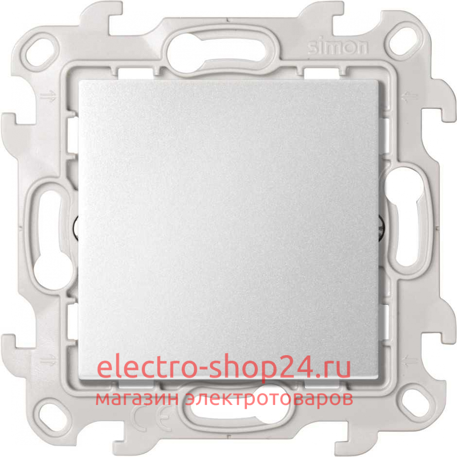 Одноклавишный выключатель Simon 24 Harmonie алюминий 2450101-033 2450101-033 - магазин электротехники Electroshop